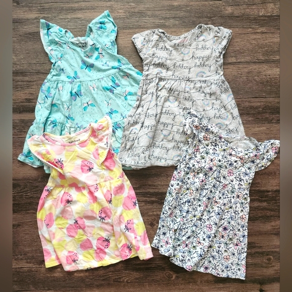 Jumping Beans 3t Bundle of 4 Girls' Twirl Dresses in Various Prints - Picture 1 of 6
